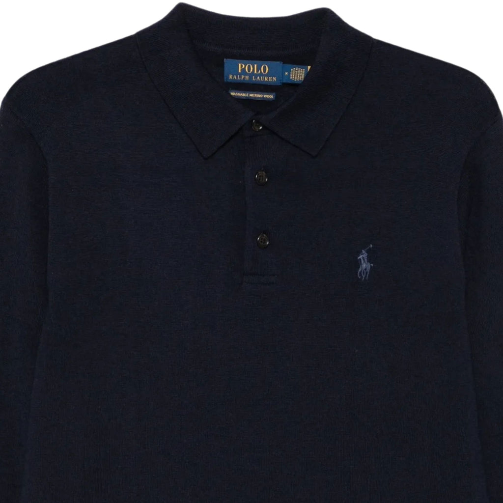 Polo Ralph Lauren Knitted Polo Shirt - Navy