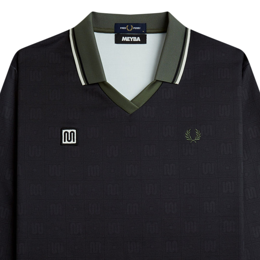 Fred Perry x Meyba Long Sleeve Polo Shirt - Black