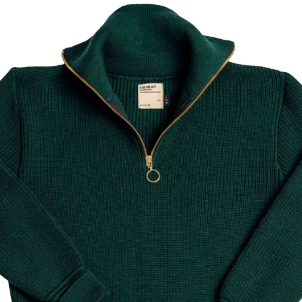Heimat Virgin Wool Skipper Sweater - Tannen Gruen