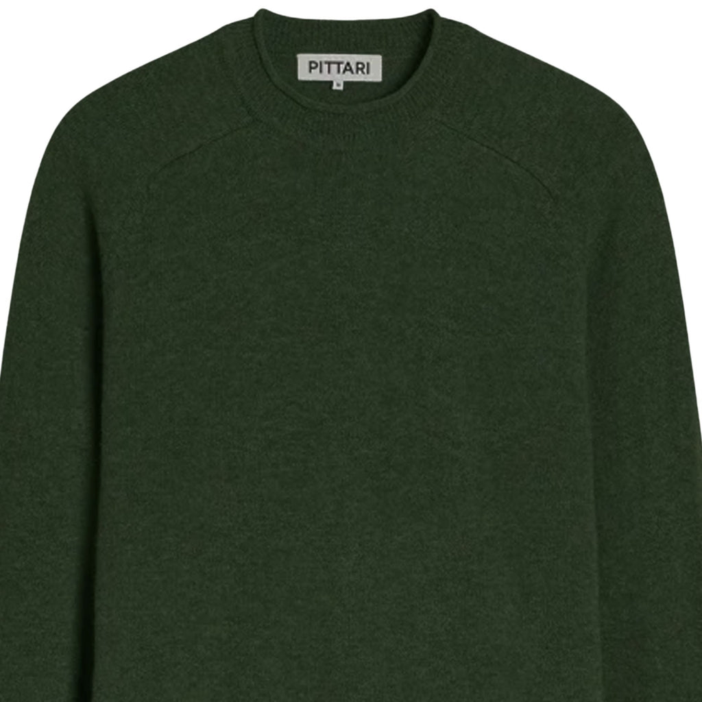 Pittari Usk Lambswool Roll Collar Jumper - Rosemary