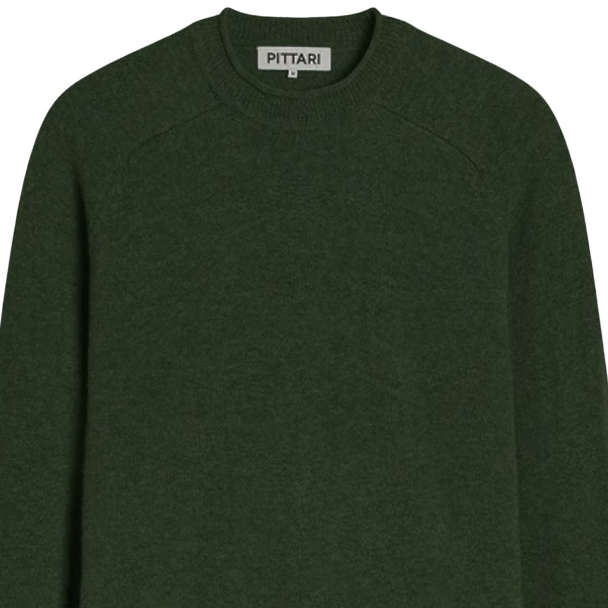 Pittari Usk Lambswool Roll Collar Jumper - Rosemary