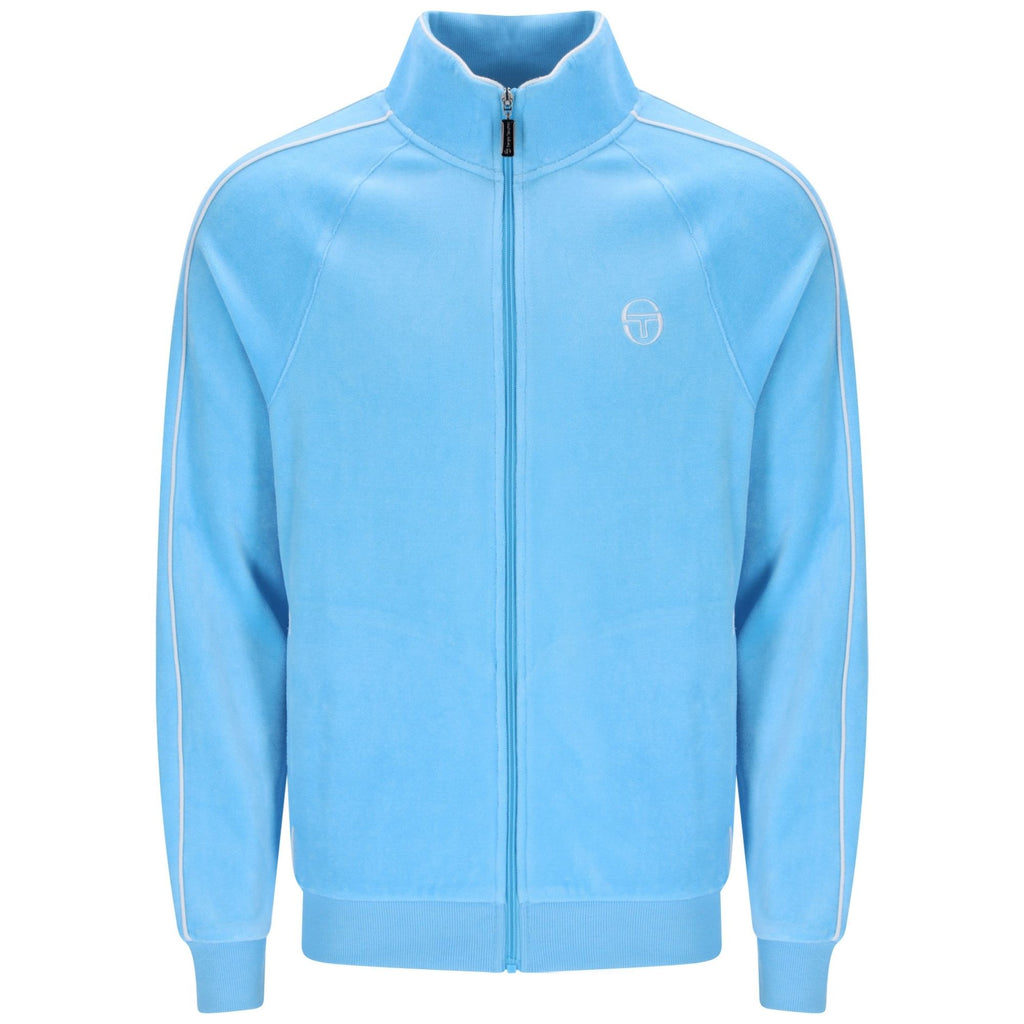 Sergio Tacchini Tasso Velour Track Top - Baltic Sea