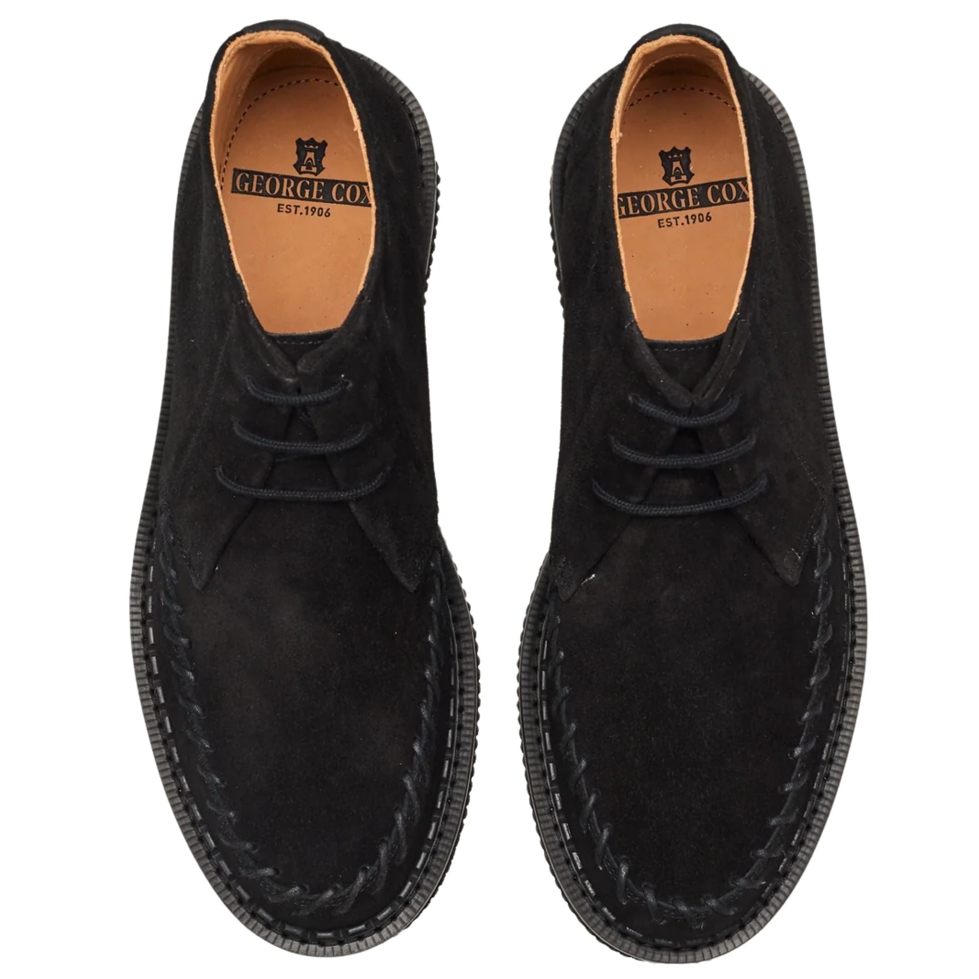 George Cox Dulley Chukka Shoes - Black Suede