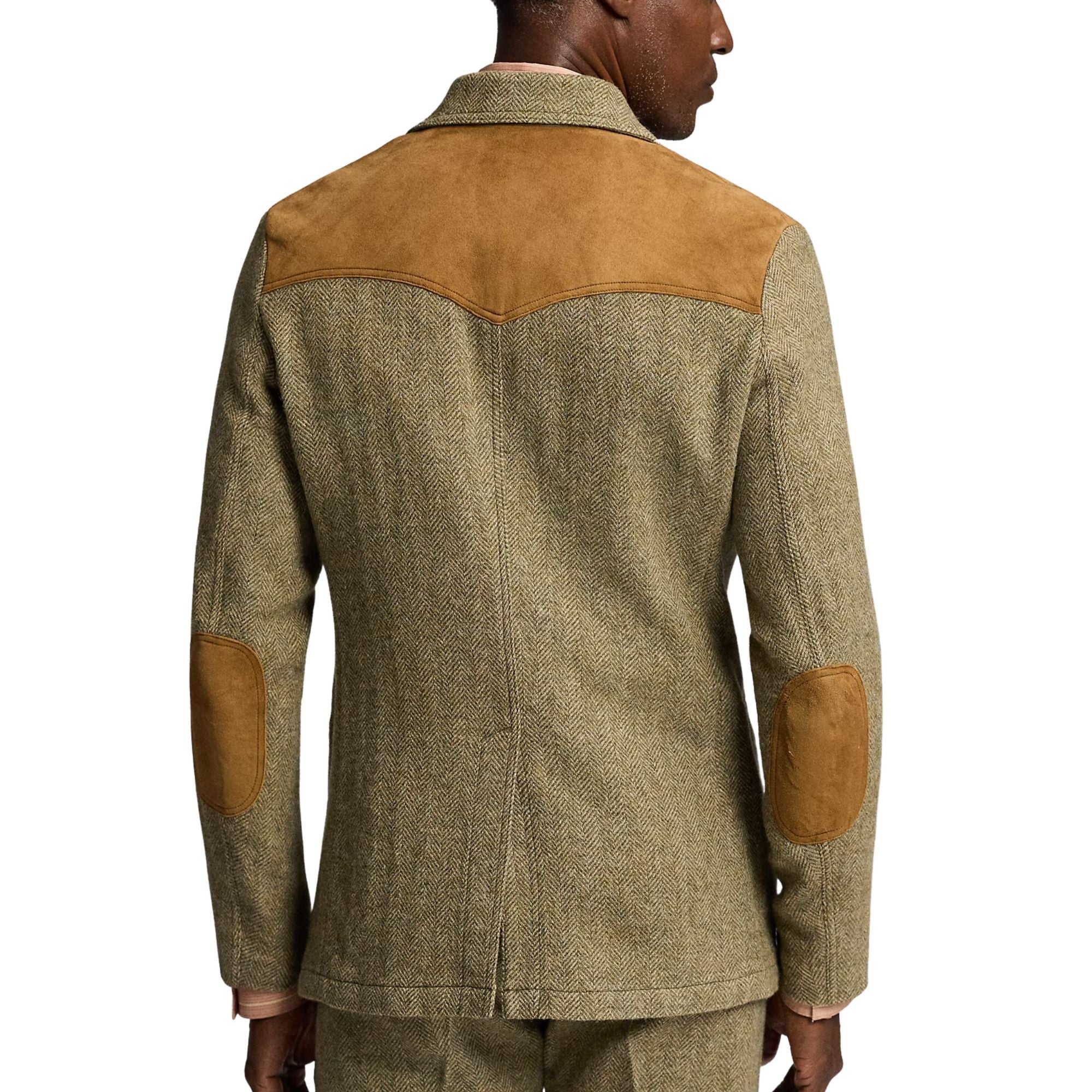 RRL by Ralph Lauren Unconstructed Suede-Trim Blazer - Brown