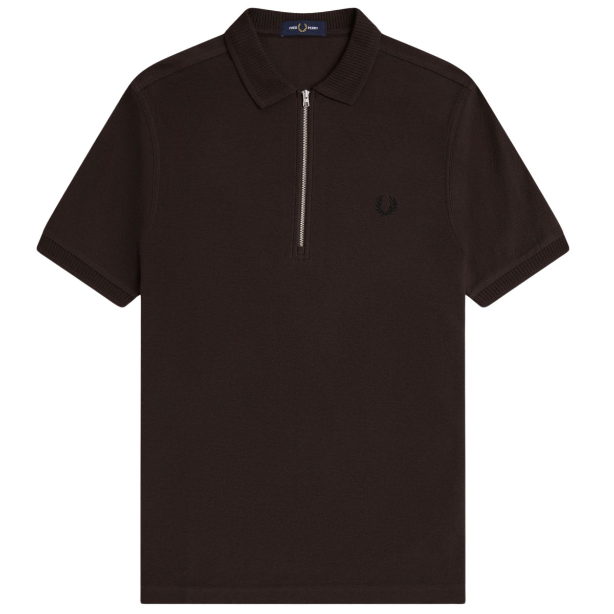 Fred Perry Crepe Pique Polo Shirt - Rich Brown
