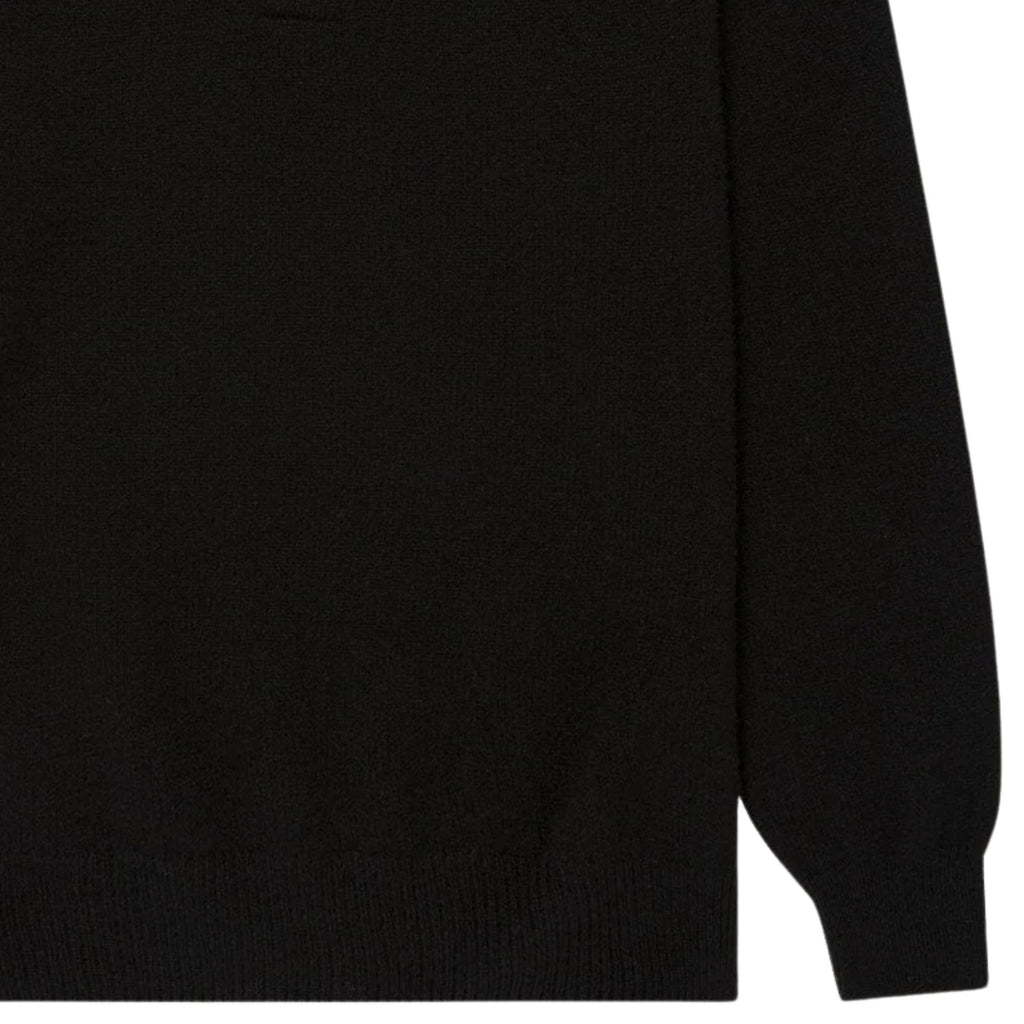 Sunspel Lambswool Polo Shirt - Black
