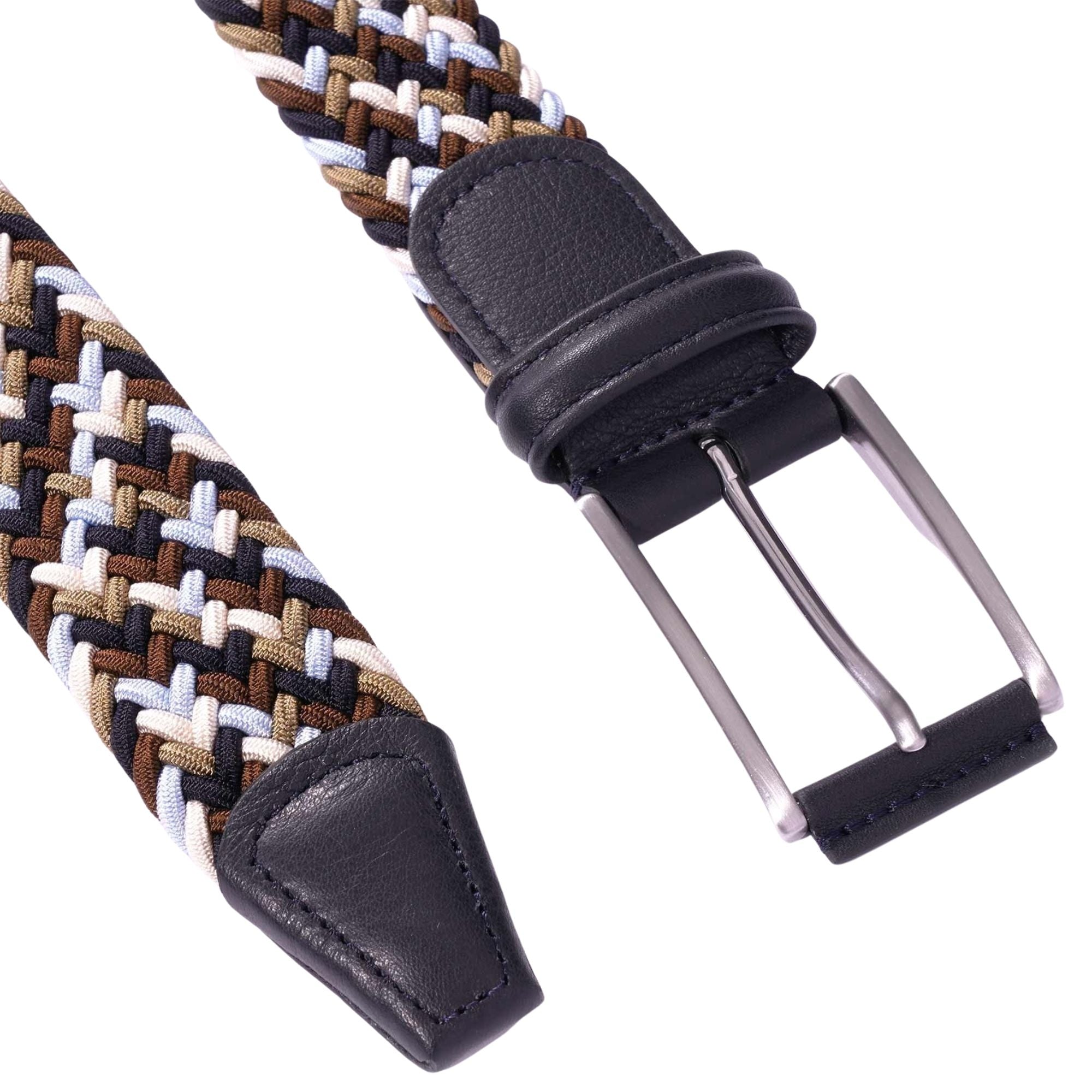 Anderson's Belts Woven Belt - Brown/Blue