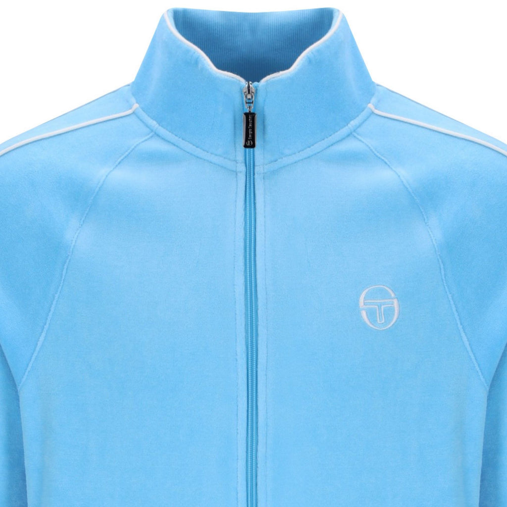 Sergio Tacchini Tasso Velour Track Top - Baltic Sea