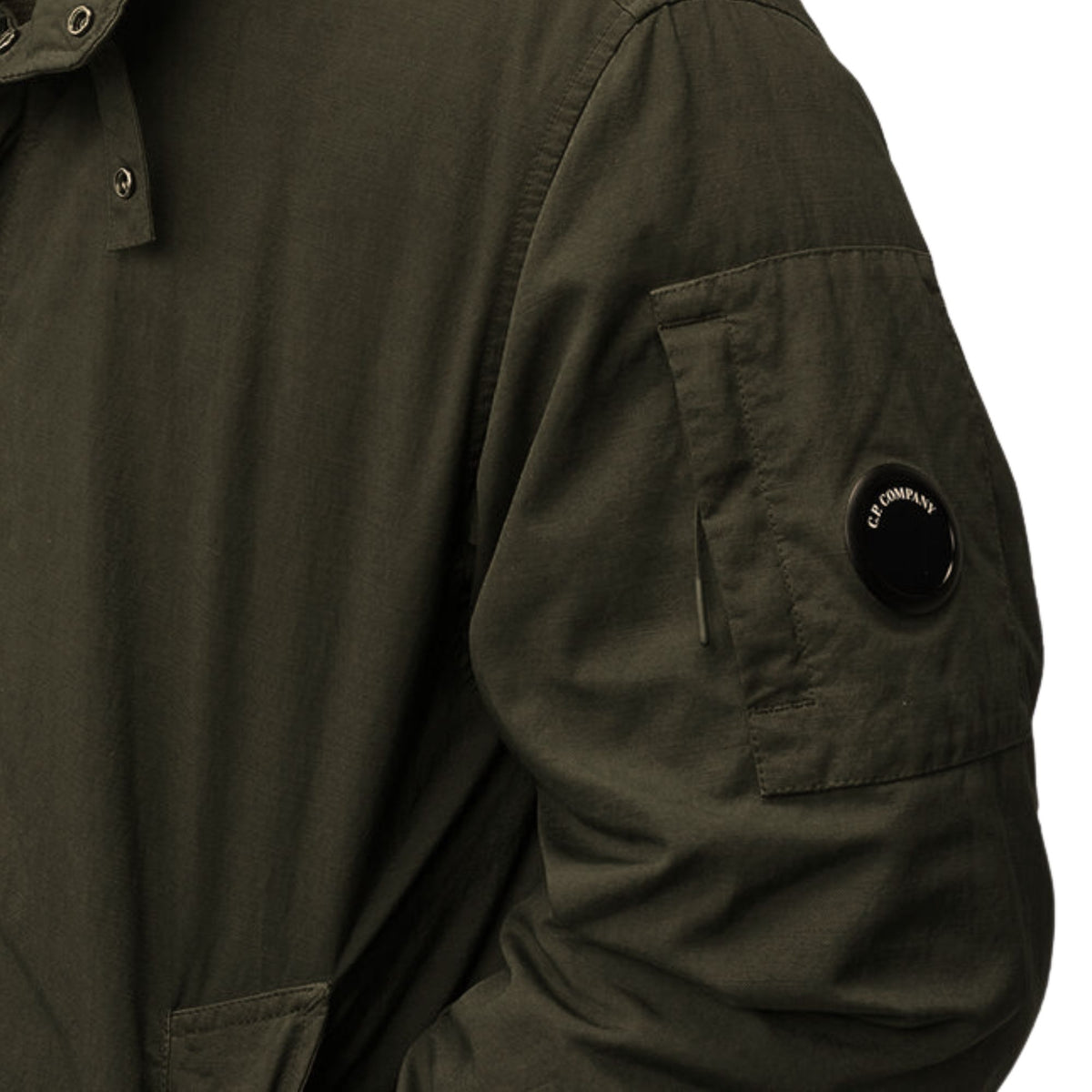 C.P Company Twill Hooded Fishtail Parka - Ivy Green