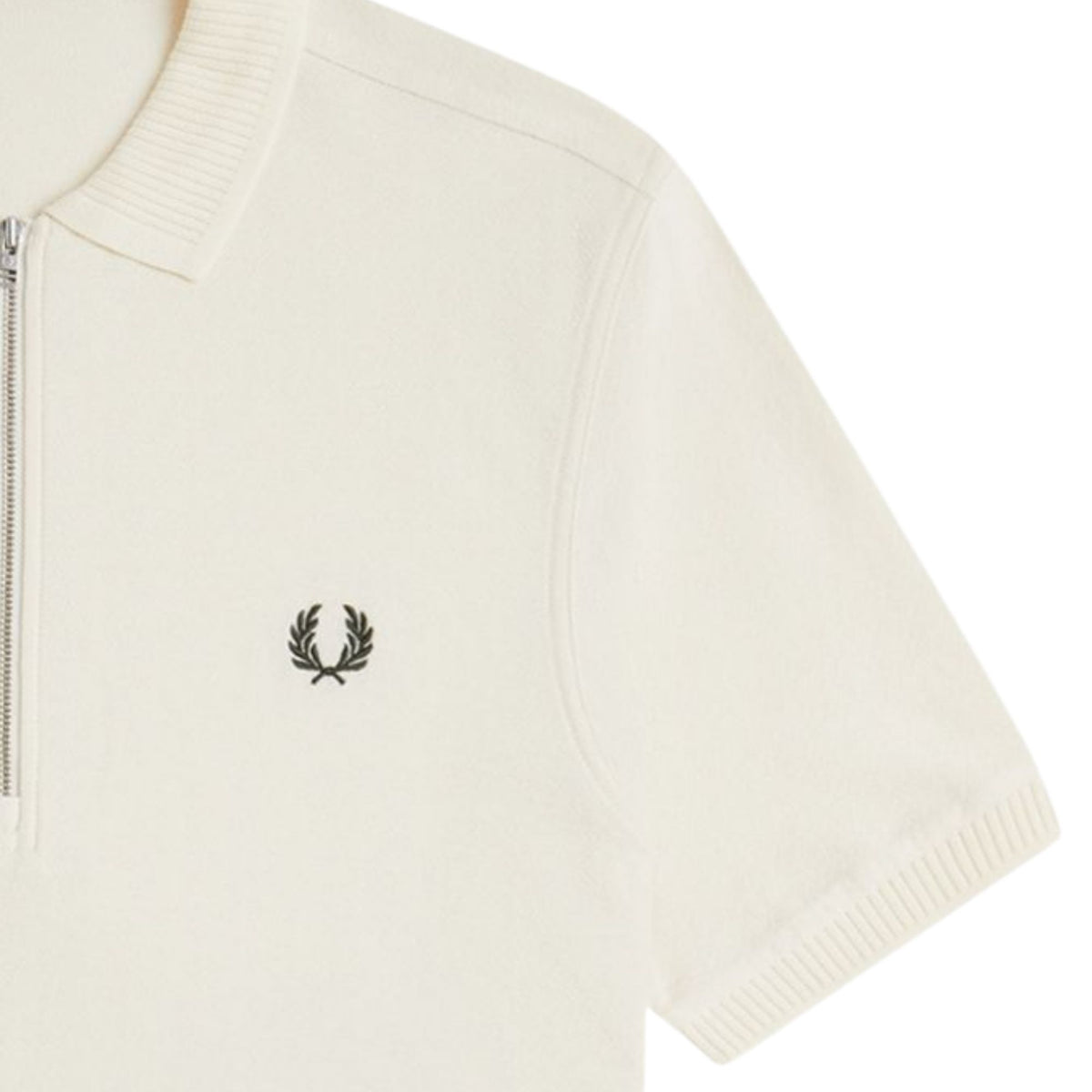 Fred Perry Crepe Pique Polo Shirt - Ecru