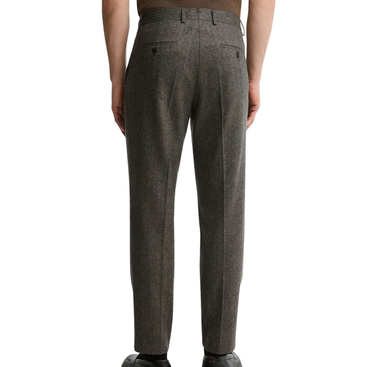 Barbour Fairford Herringbone Trousers - Grey Marl