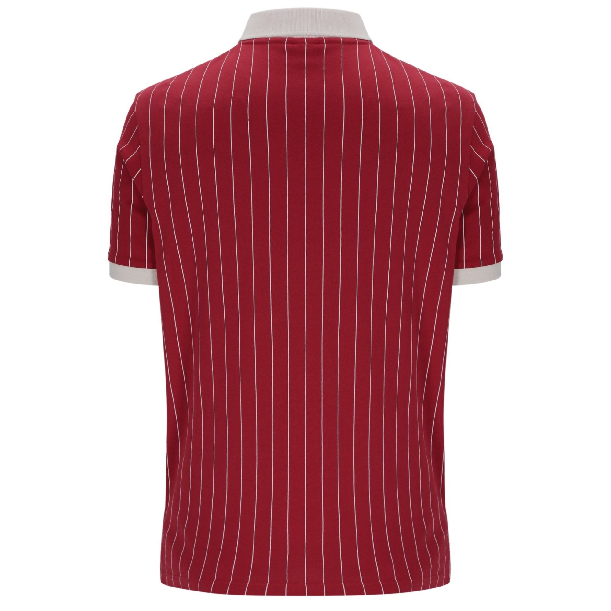 BB1 Classic Vintage Striped Polo Shirt - Garnet
