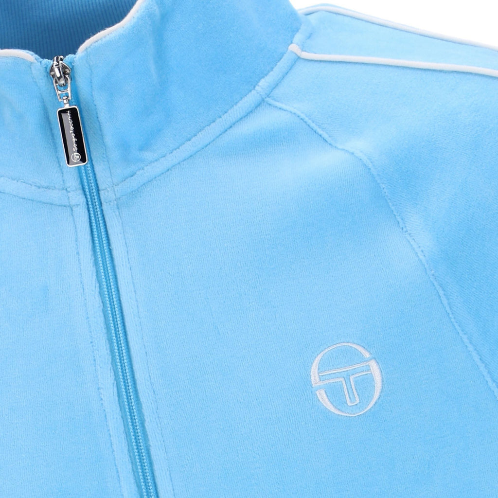 Sergio Tacchini Tasso Velour Track Top - Baltic Sea