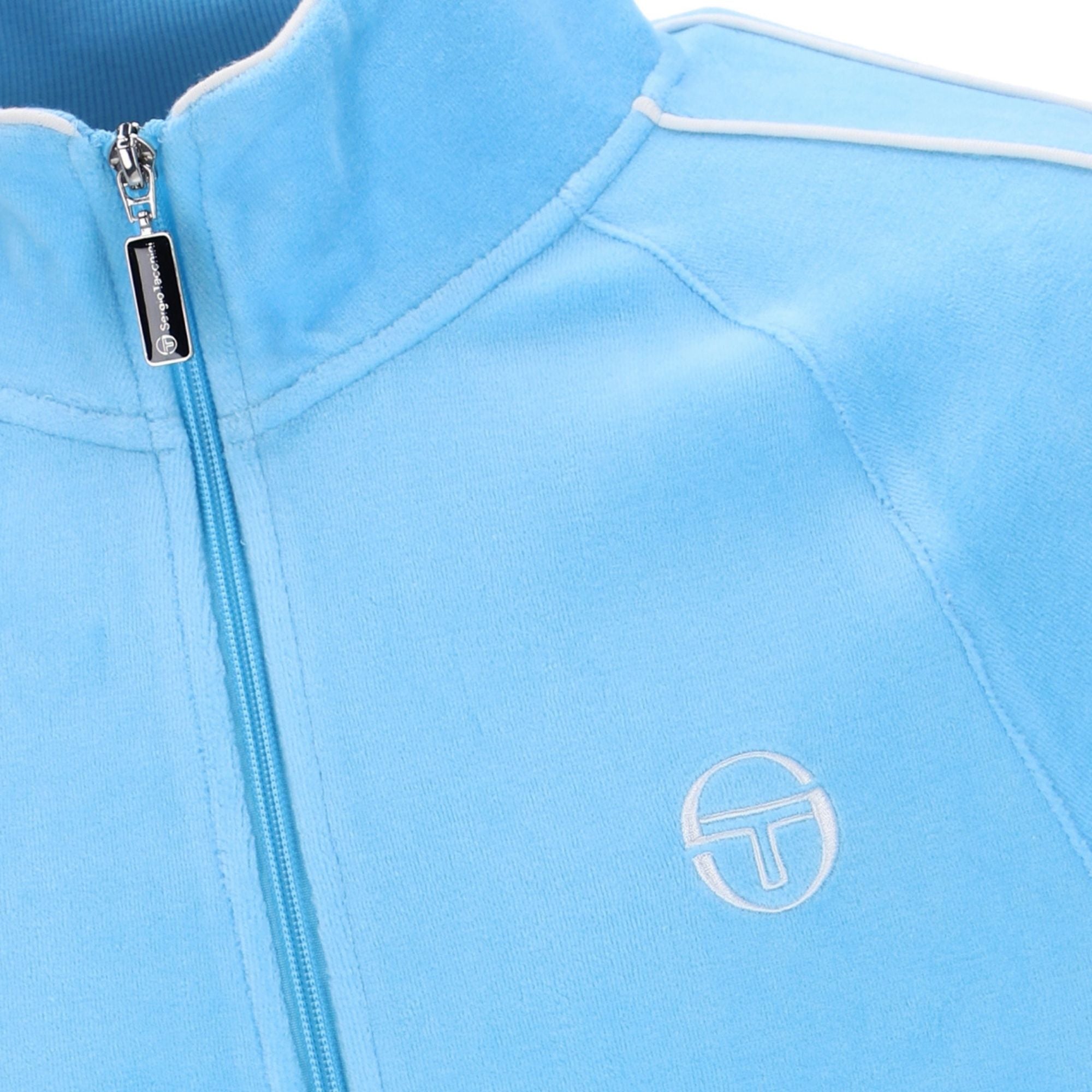 Sergio Tacchini Tasso Velour Track Top - Baltic Sea
