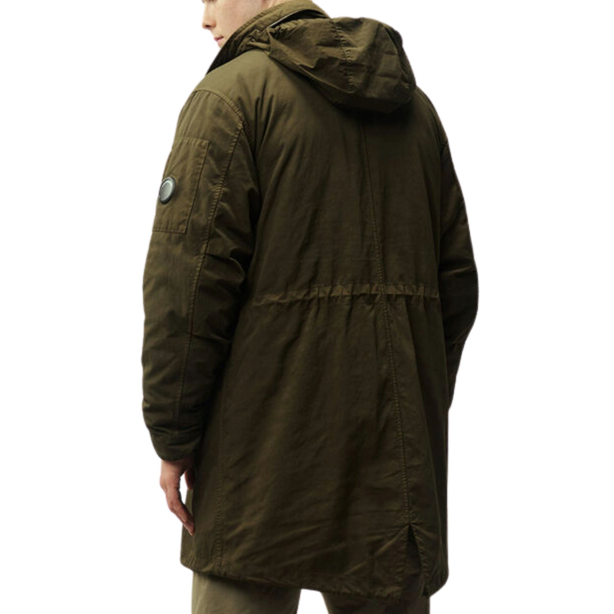 C.P Company Twill Hooded Fishtail Parka - Ivy Green