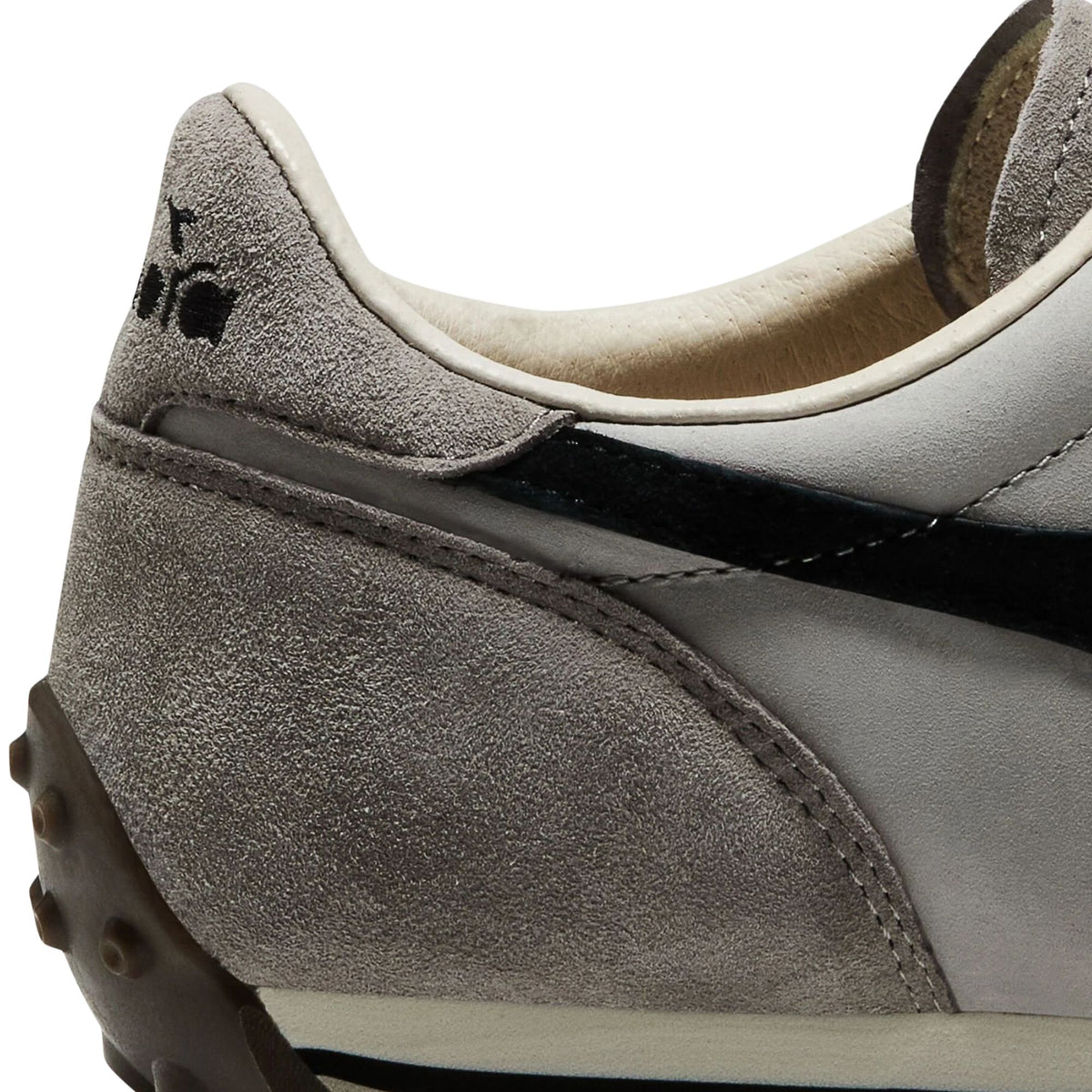 Diadora Rally Waxed Trainers - Grey Pewter
