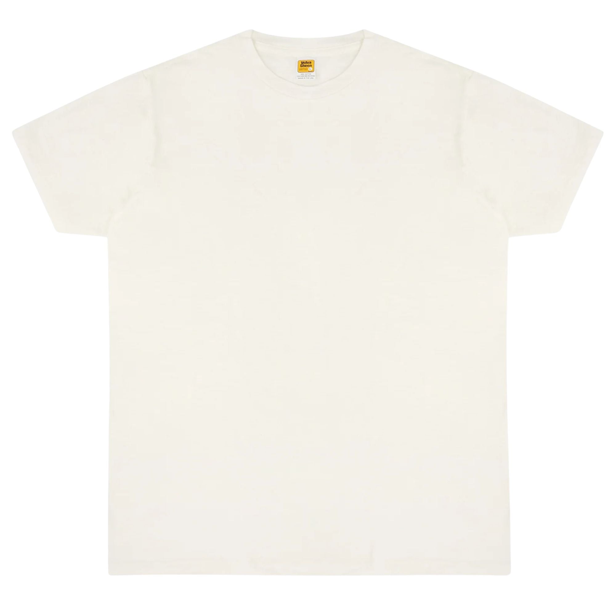 Velva Sheen Rolled Short Sleeve Crew Neck T-Shirt - White