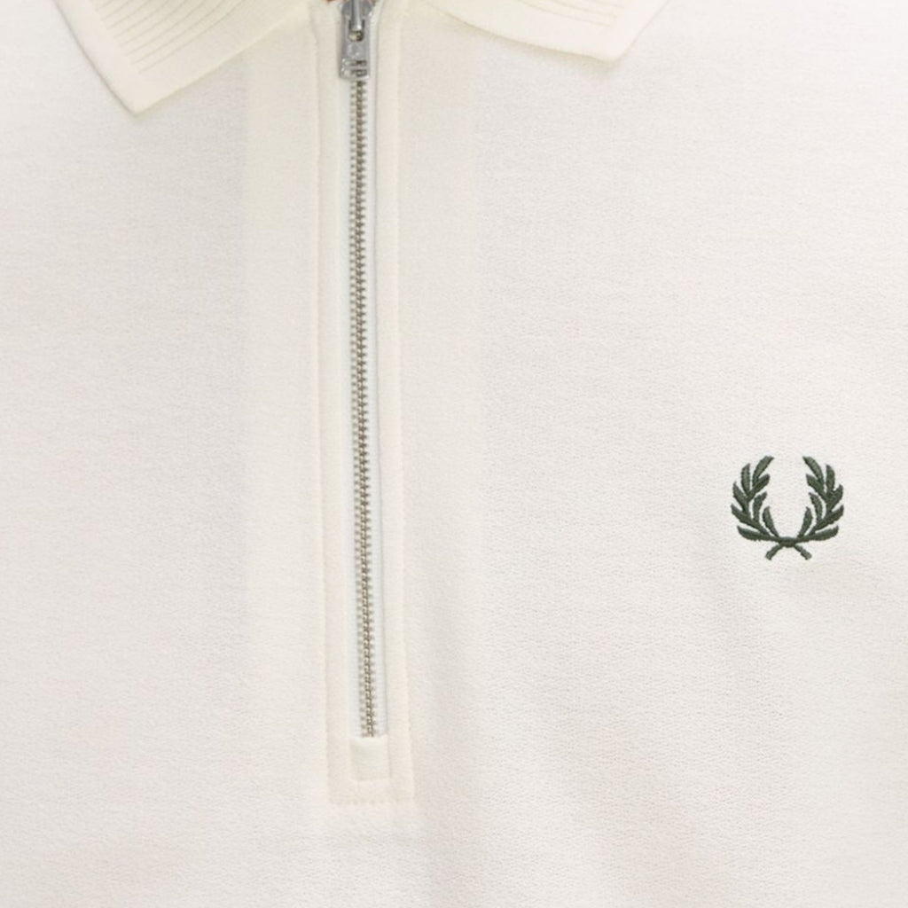 Fred Perry Crepe Pique Polo Shirt - Ecru