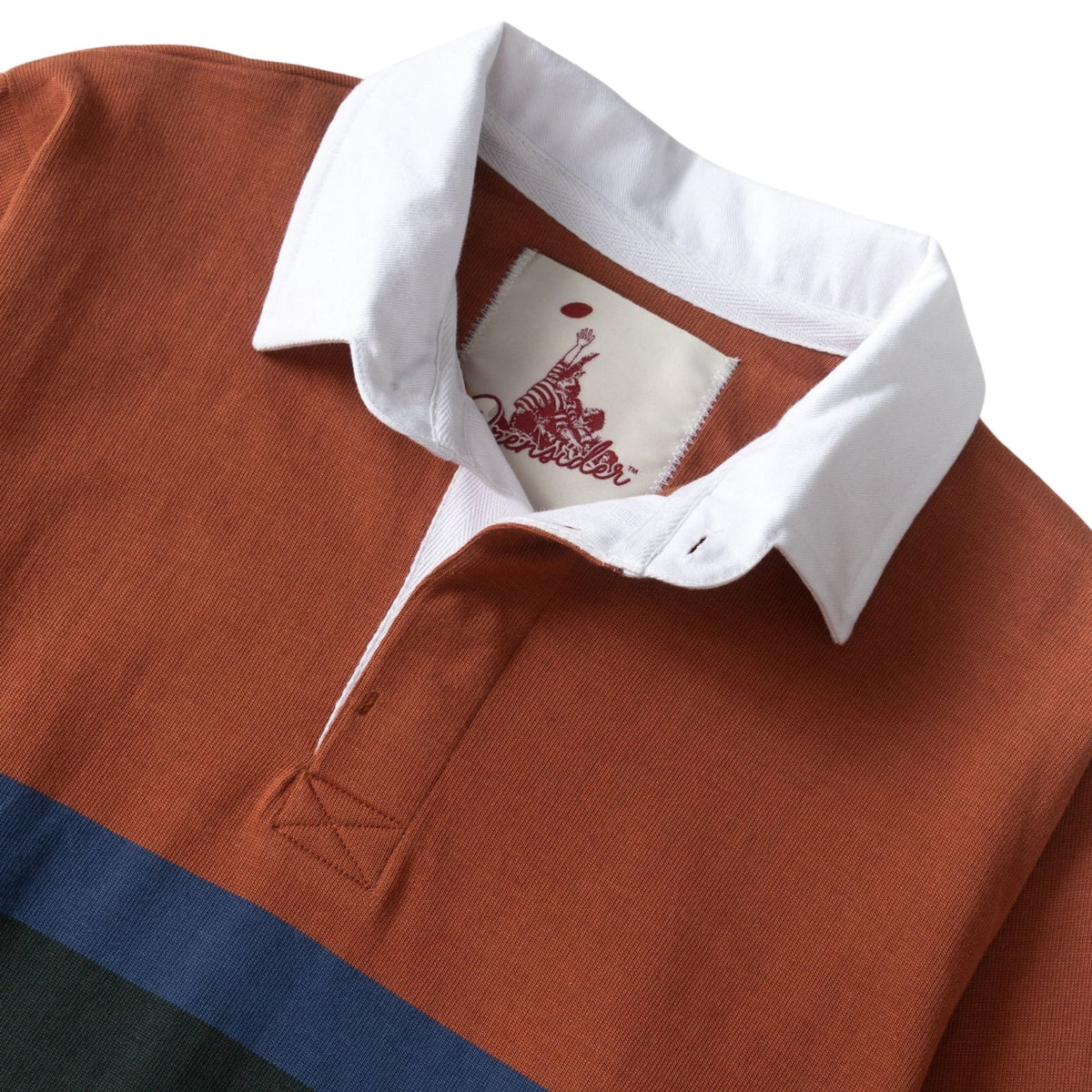 Opensider Classic Rugby Shirt - Clay Tri-Stripe