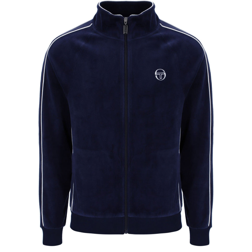 Sergio Tacchini Tasso Velour Track Top - Maritime Blue