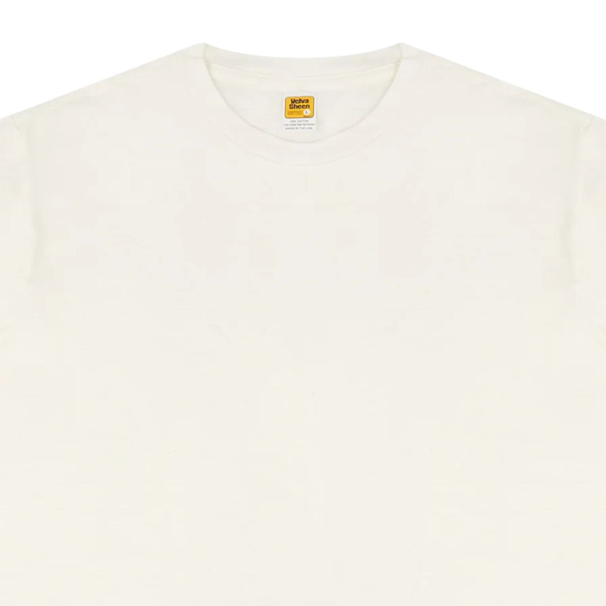 Velva Sheen Rolled Short Sleeve Crew Neck T-Shirt - White