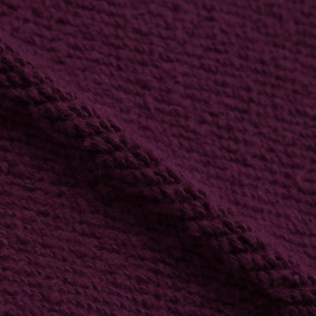 Wonder Looper Double Heavyweight French Terry Pullover Crewneck - Burgundy