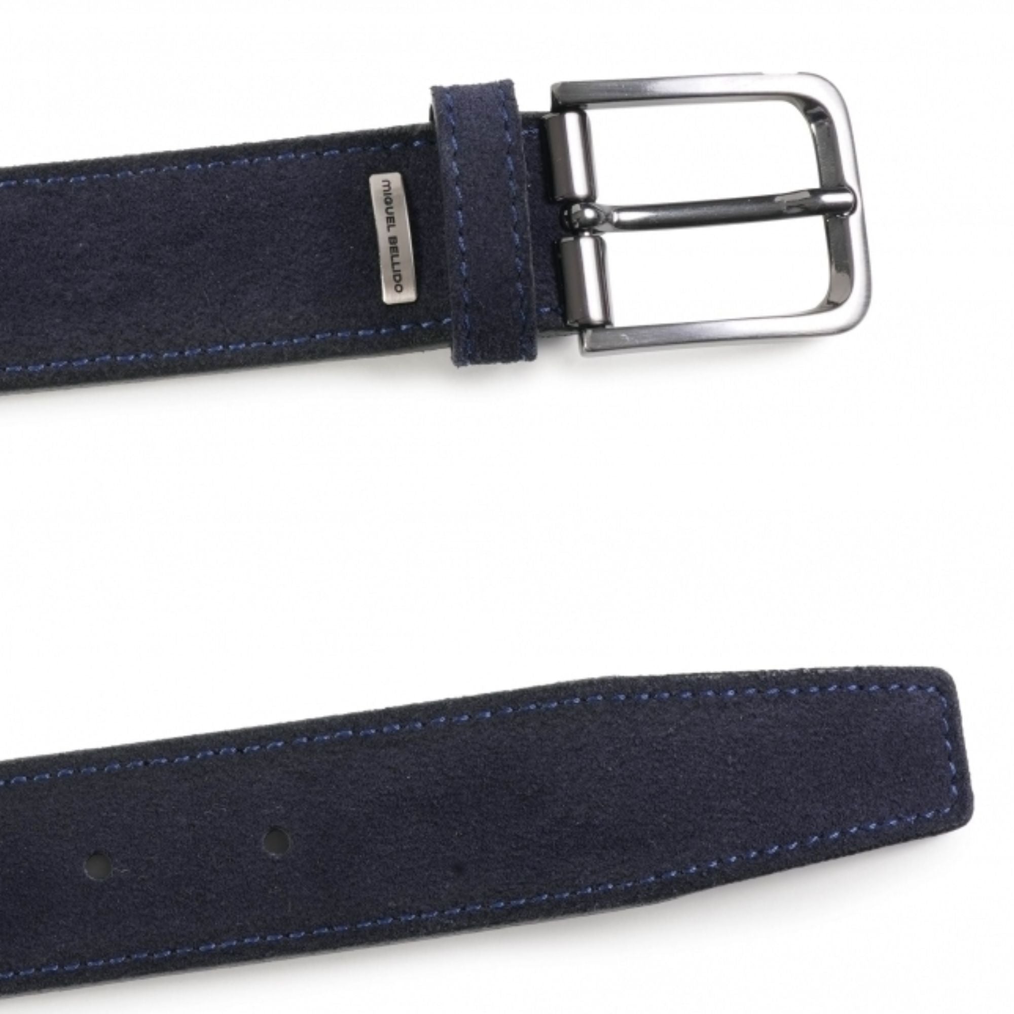 Suede Belt - Navy