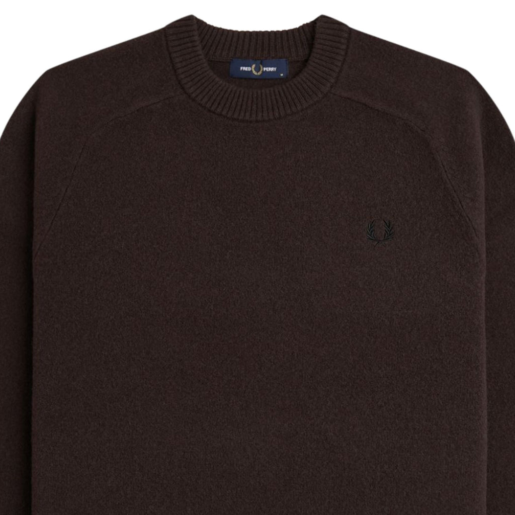 Fred Perry Merino Wool Jumper - Rich Brown