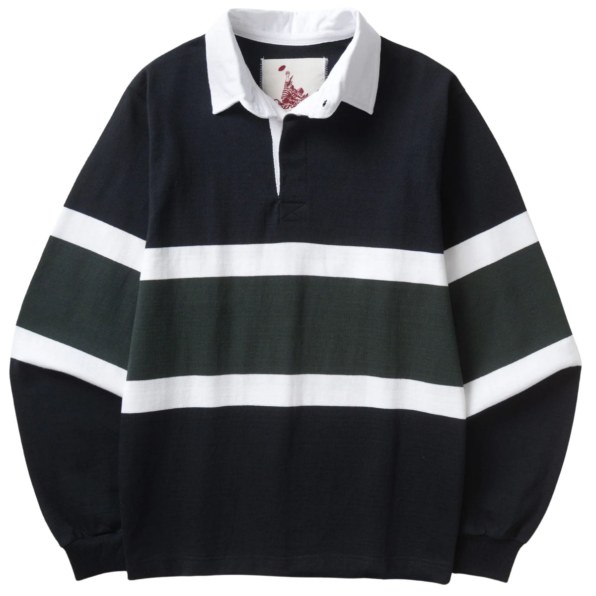 Opensider Classic Rugby Shirt - Black Tri-Stripe