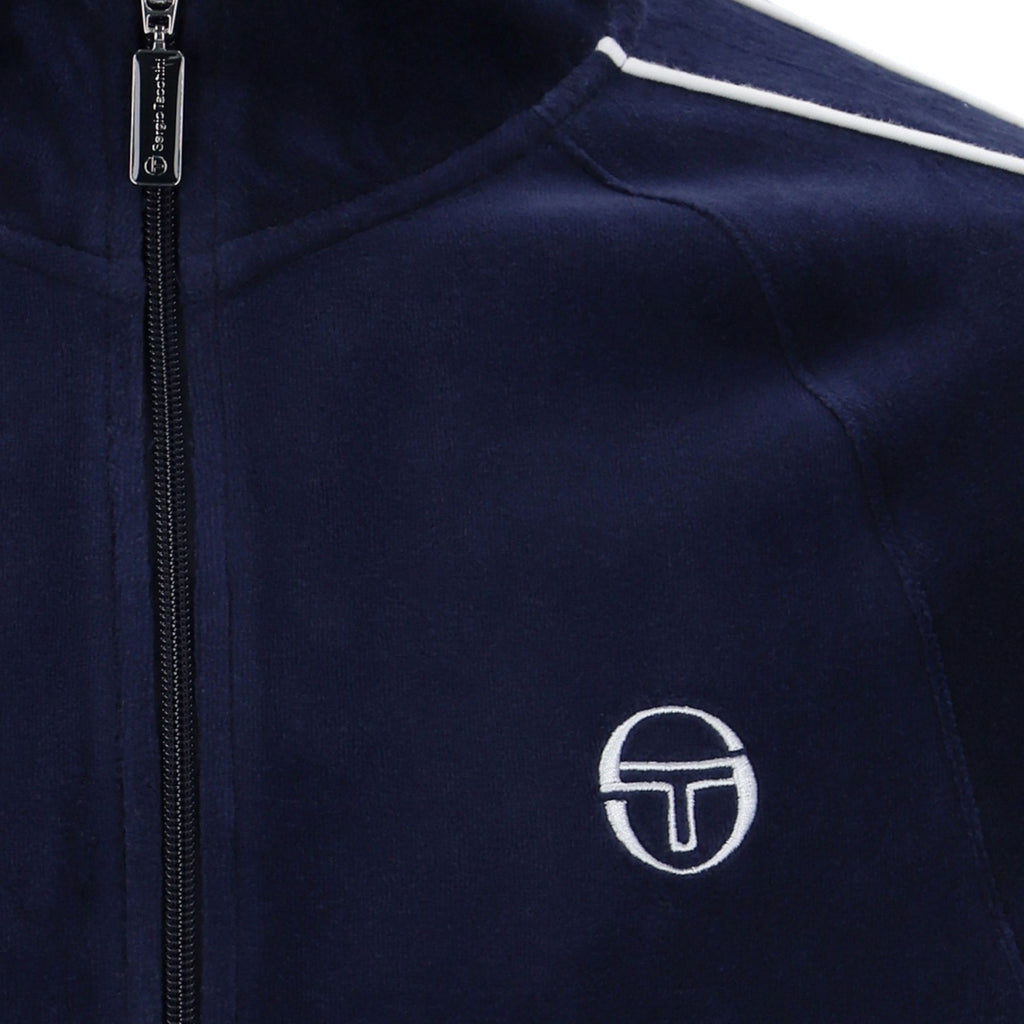 Sergio Tacchini Tasso Velour Track Top - Maritime Blue
