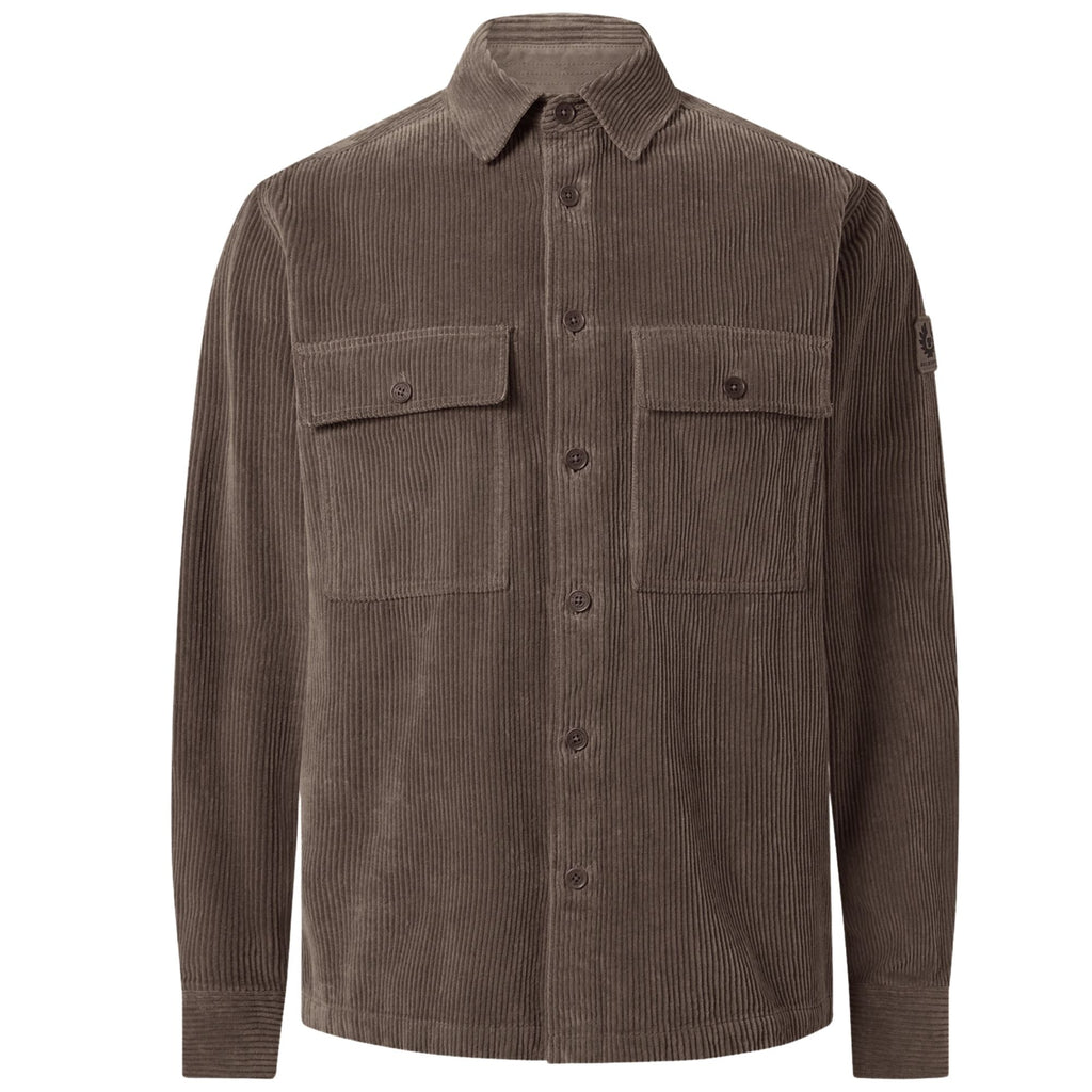 Belstaff Ravine Cotton Corduroy Shirt - Olive