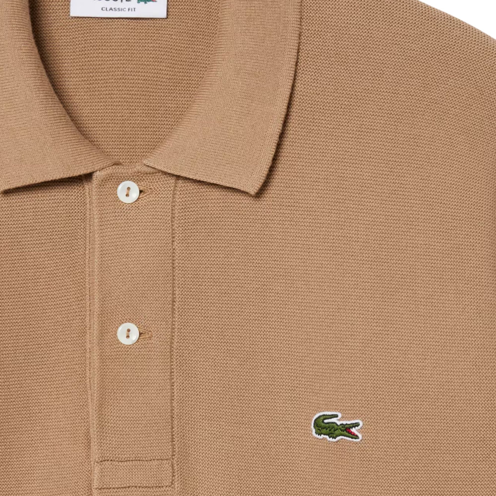 Lacoste Classic Fit Long Sleeved Knitted Polo Shirt - Brown