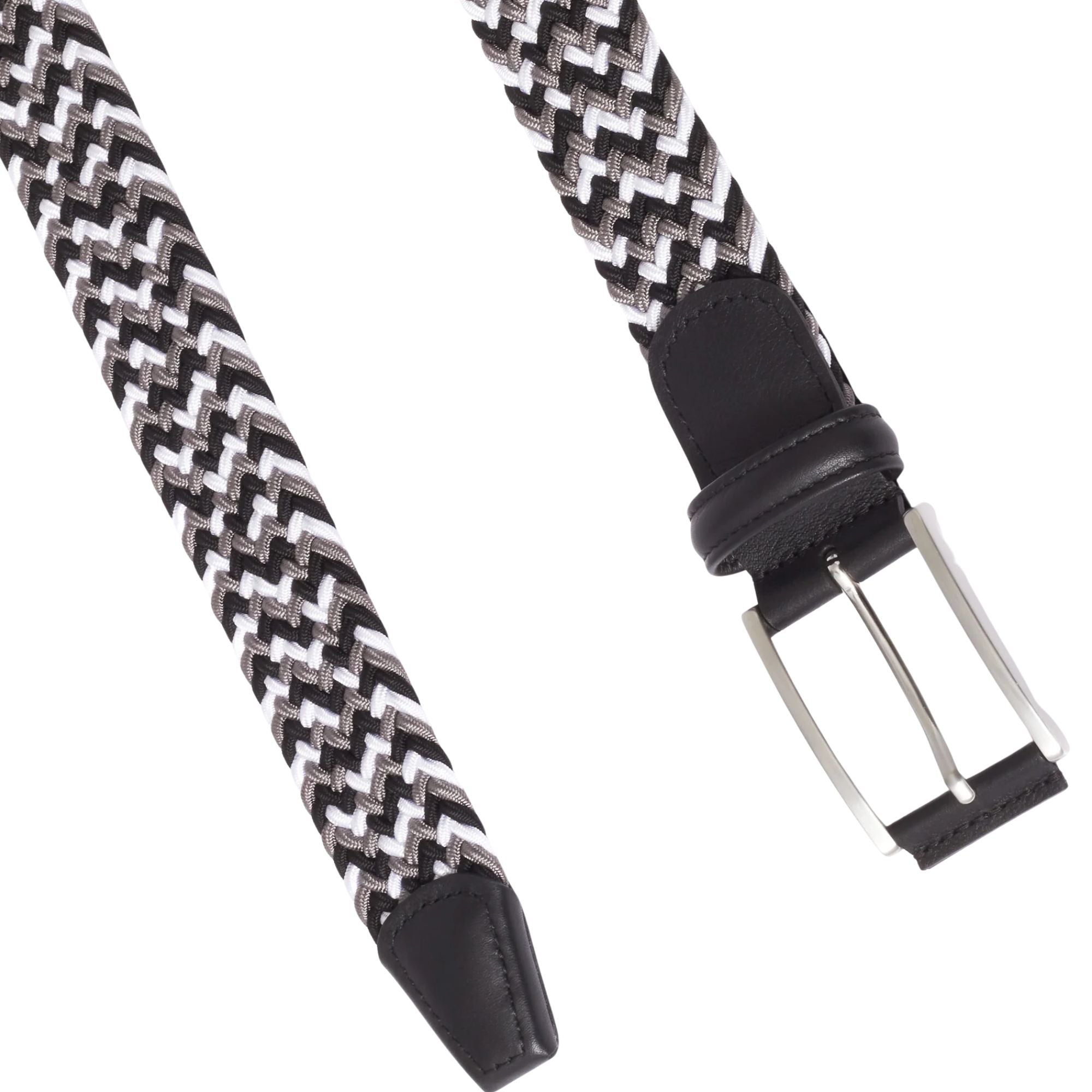 Anderson's Belts Woven Belt - Black/Grey
