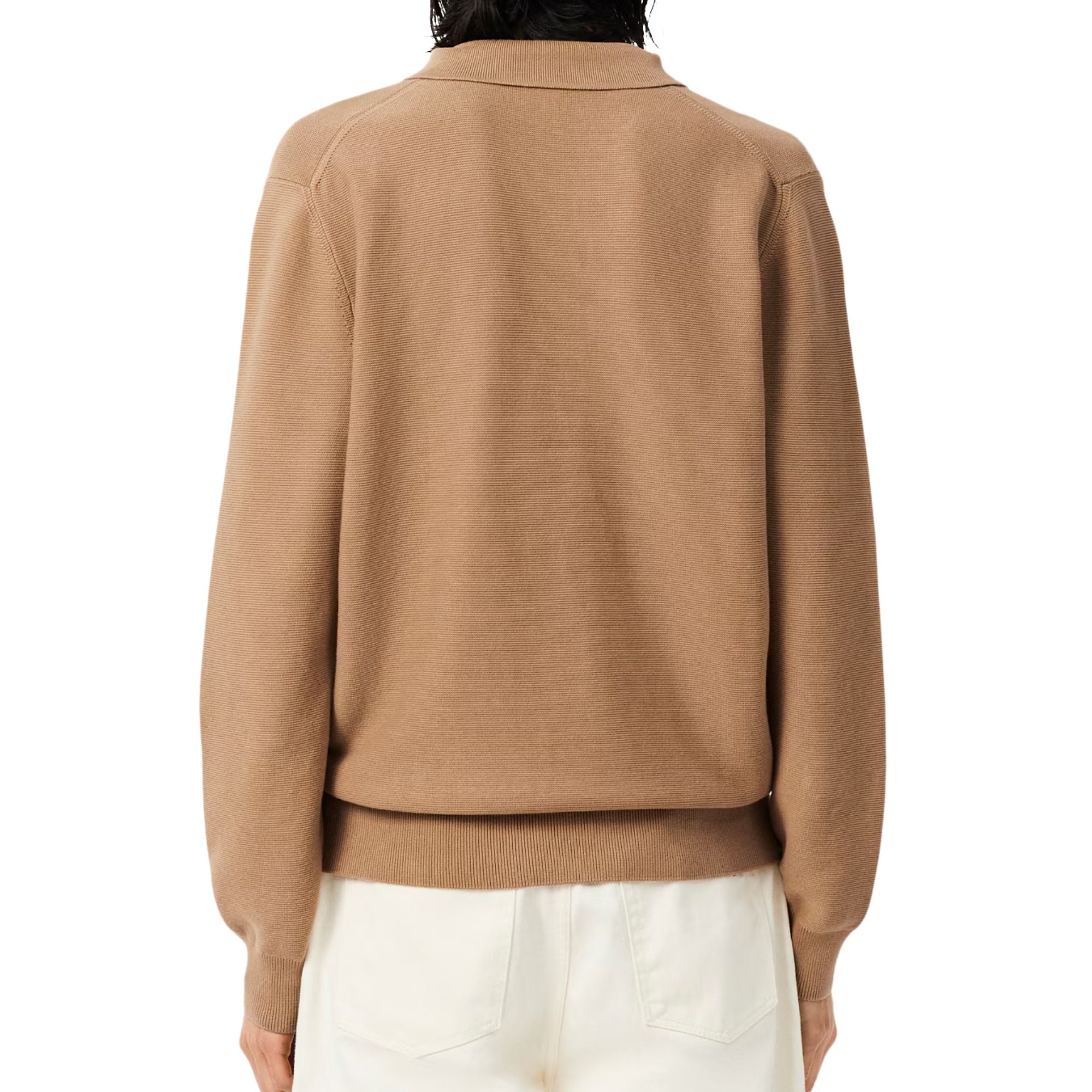 Lacoste Classic Fit Long Sleeved Knitted Polo Shirt - Brown