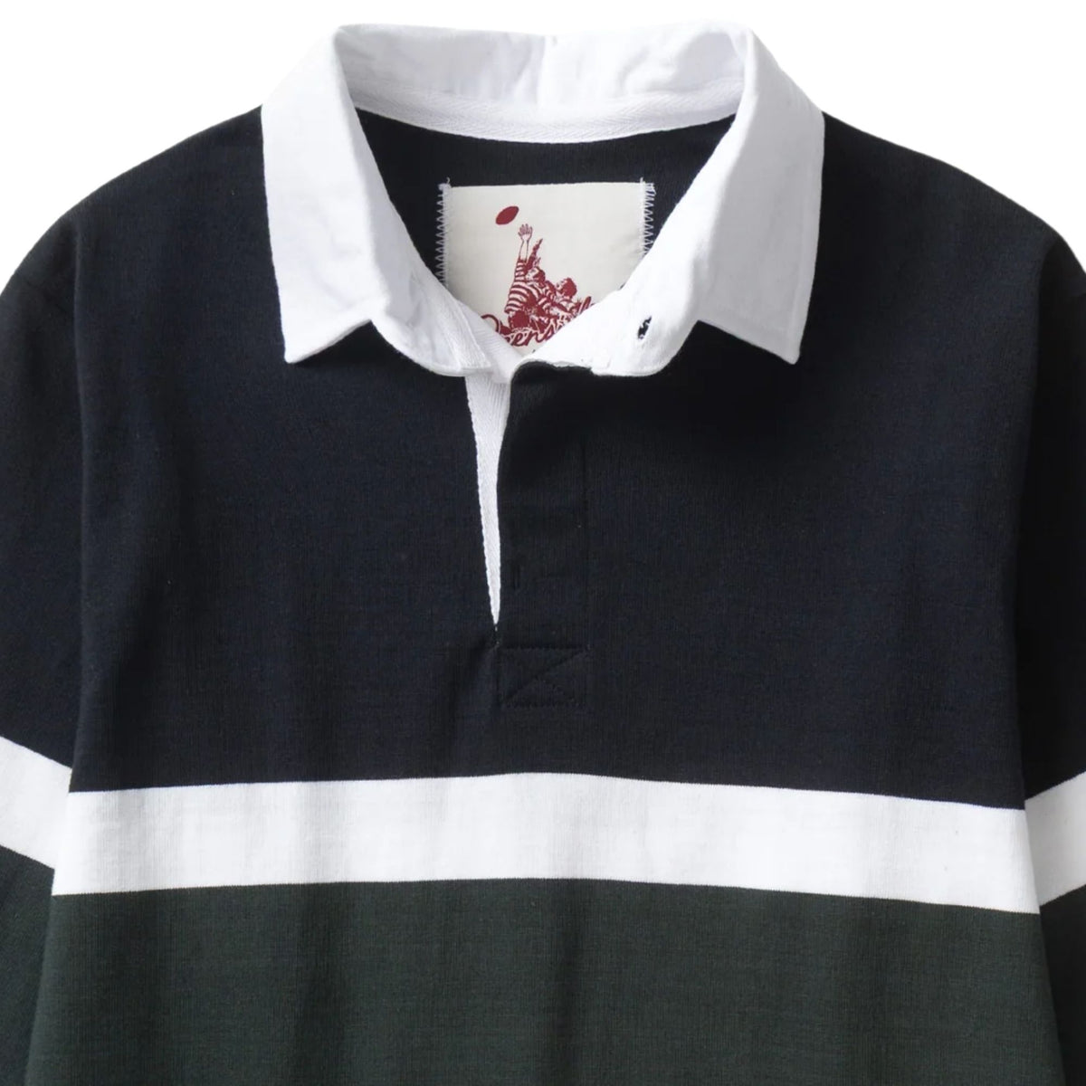Opensider Classic Rugby Shirt - Black Tri-Stripe
