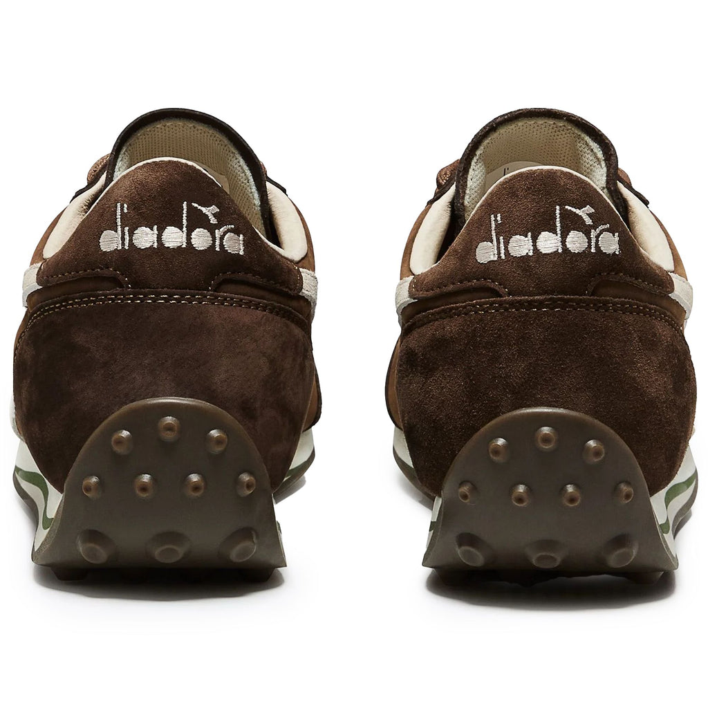 Diadora Rally Waxed Trainers - Brown Chestnut
