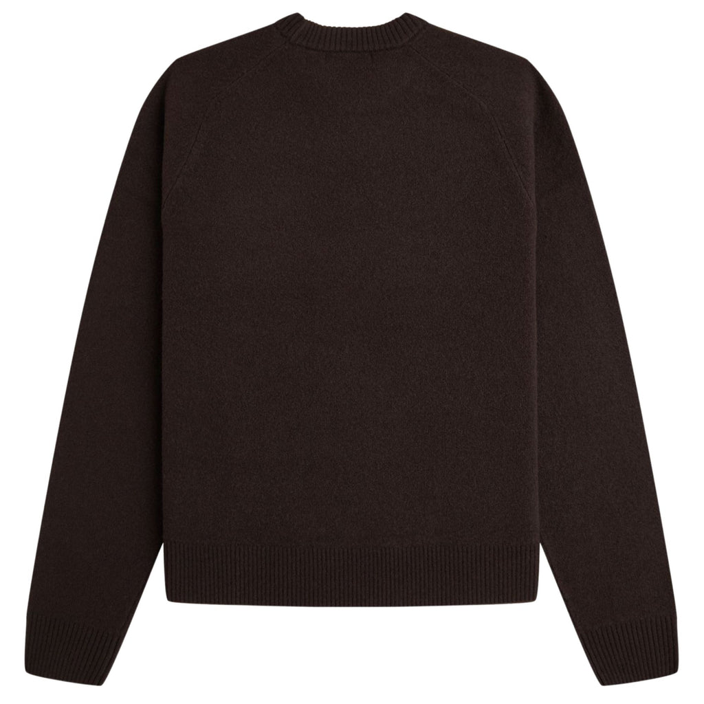 Fred Perry Merino Wool Jumper - Rich Brown
