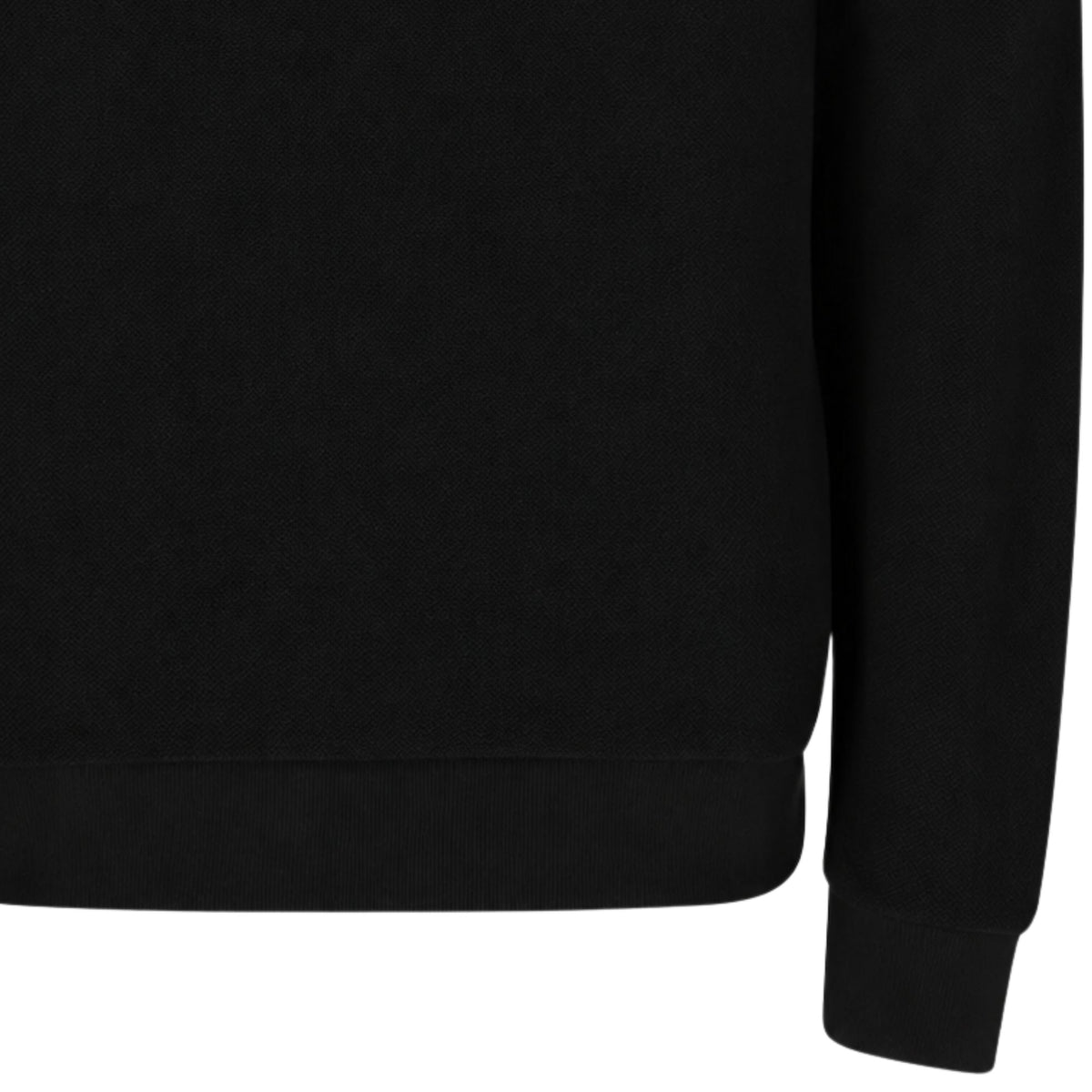 Fila Vintage Luis 1/4 Zip Long Sleeve Polo - Black/White