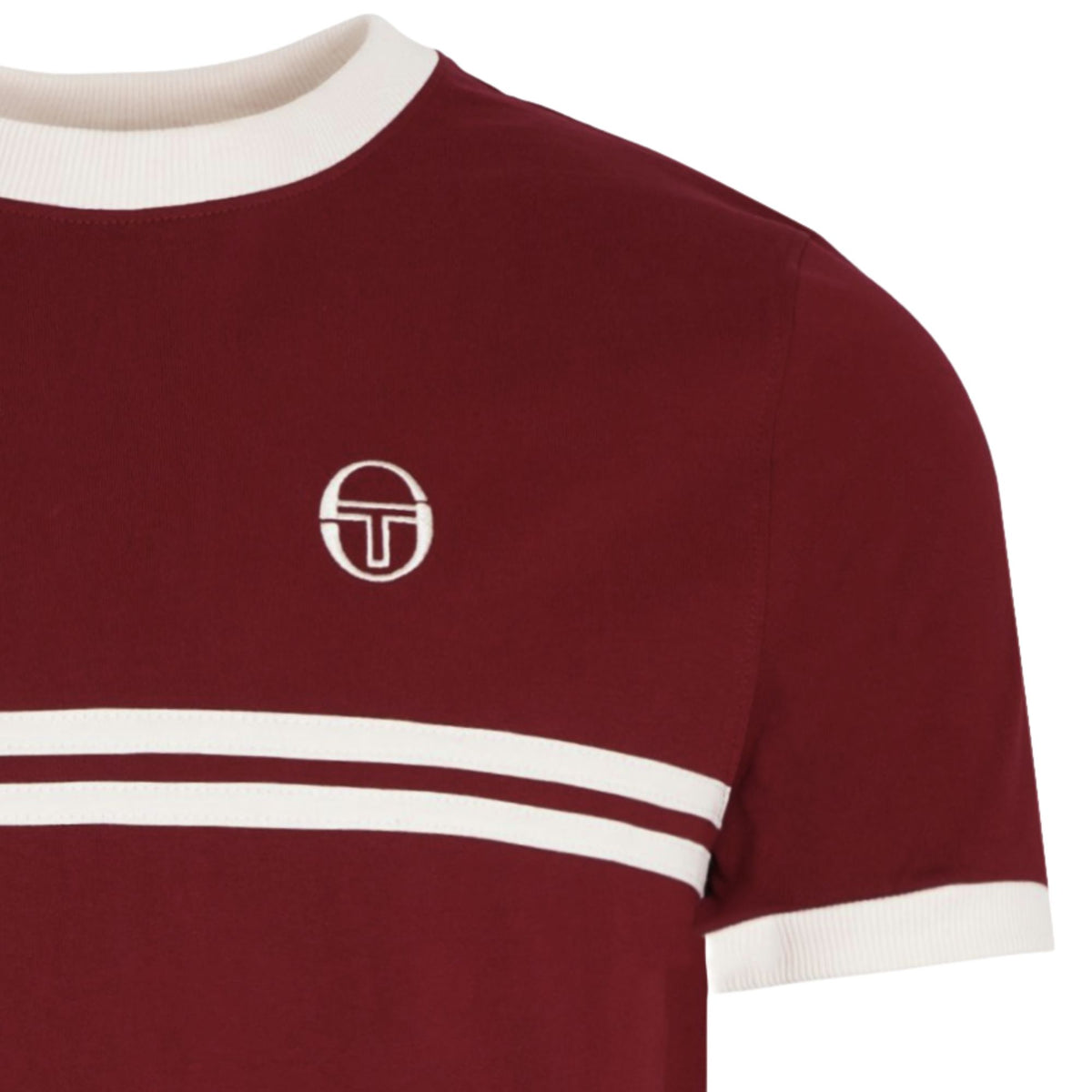 Sergio Tacchini x Stuarts Supermac T-Shirt - Merlot/Buttercream