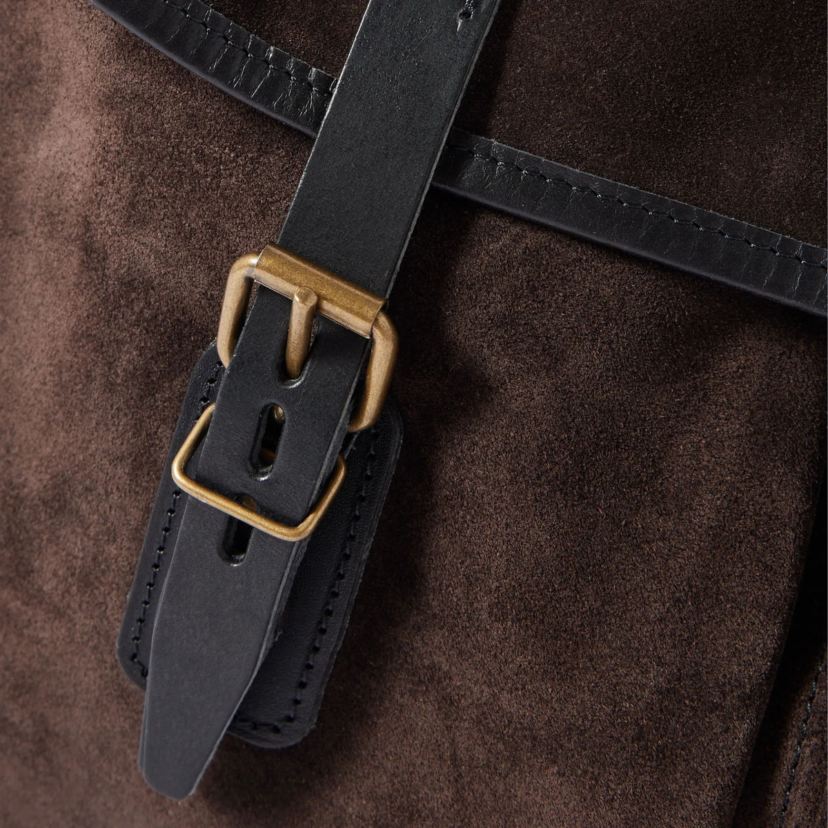 Bleu de Chauffe Musette Du Pêcheur Suede Messenger Bag - Marron Foncé