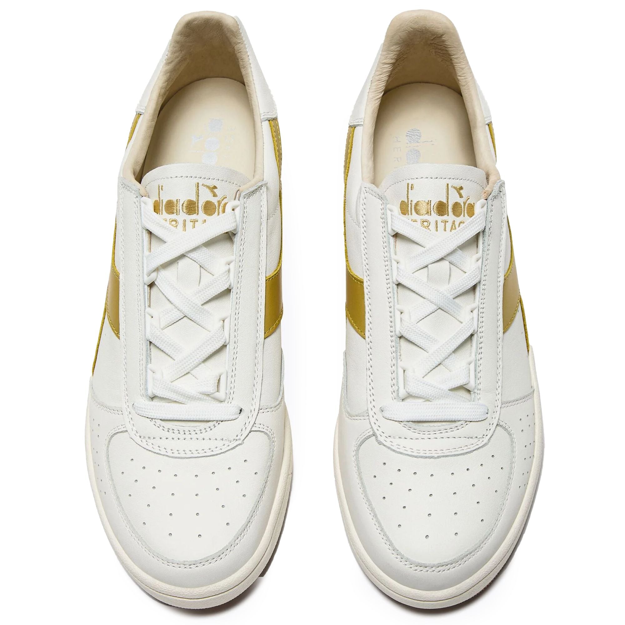 Diadora B Elite Italia Sport | White/Gold | 176277-WGL – Stuarts
