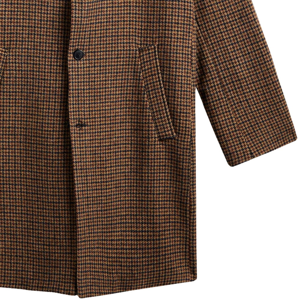 Portuguese Flannel Pied Poule Overcoat - Houndstooth