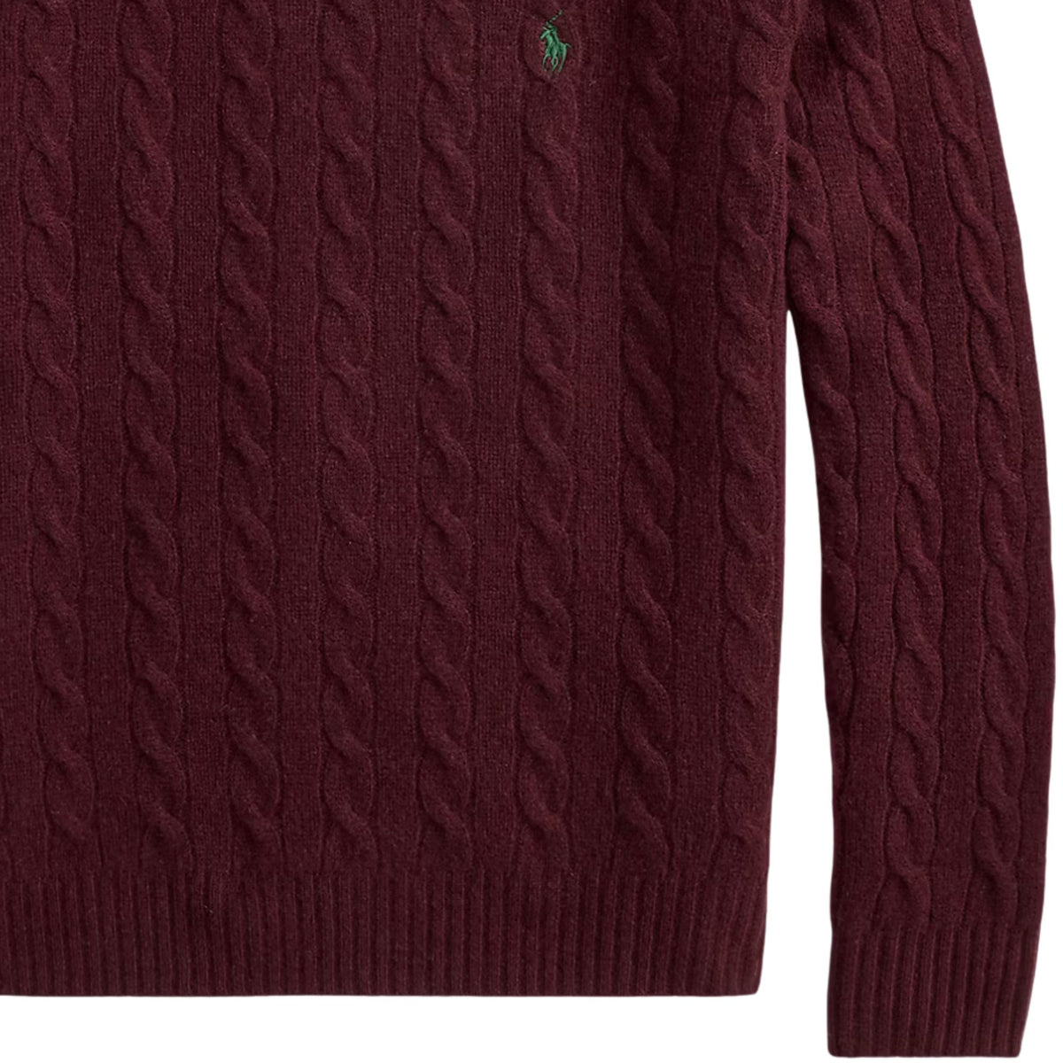 Polo Ralph Lauren Cable-Knit Cotton Jumper - Wine