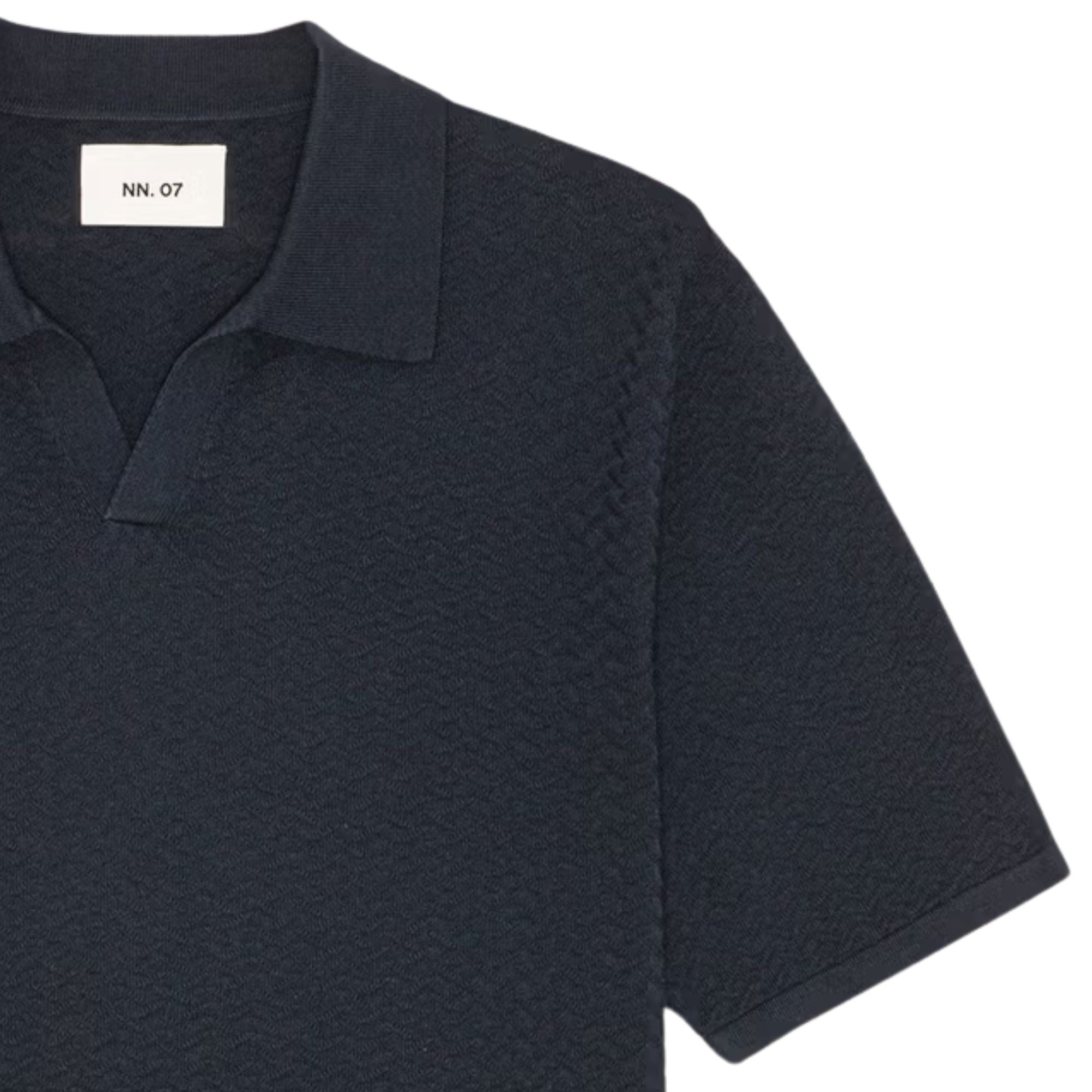 Paul Textured Stitch Polo - Navy Blue