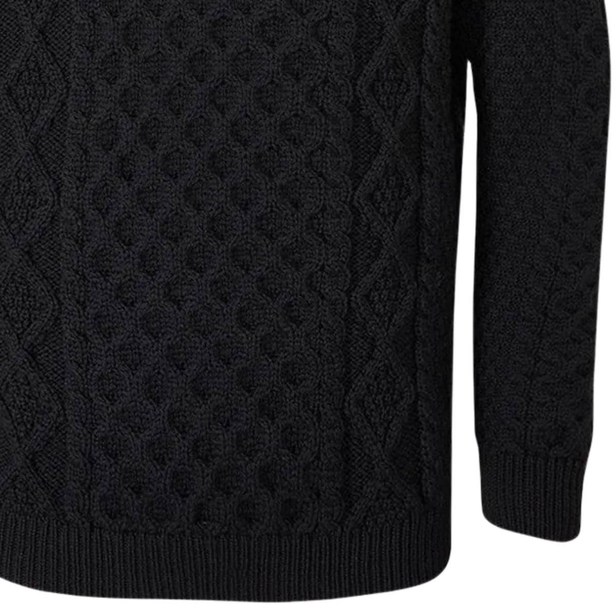 Gloverall Aran Jumper - Black