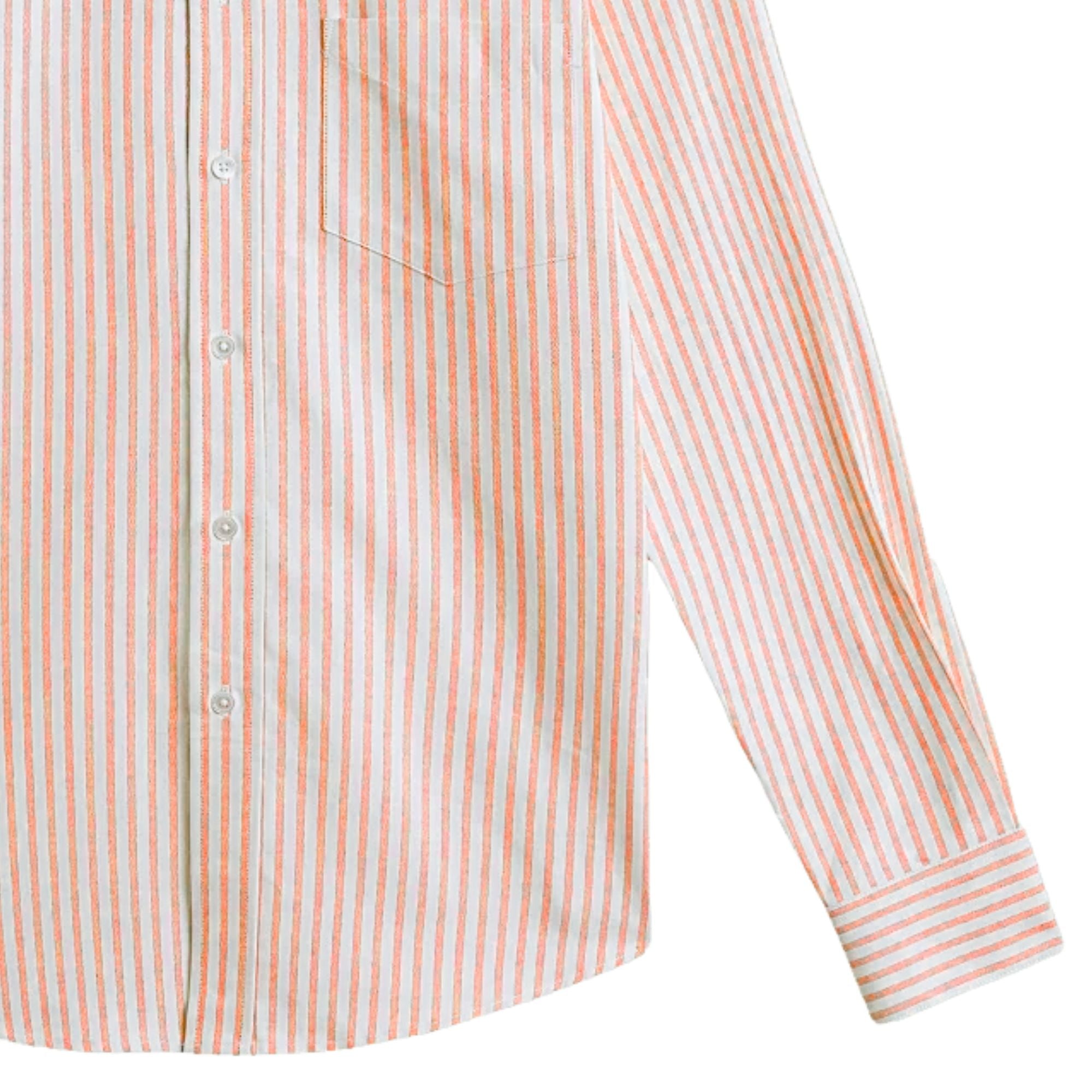 Portuguese Flannel Montebelo Stripe Shirt - Salmon