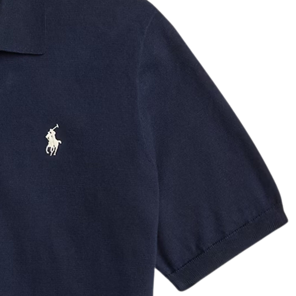 Polo Ralph Lauren Cotton Polo Collar Jumper - Navy