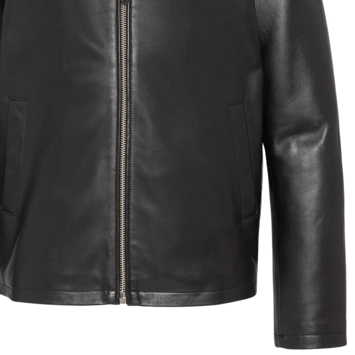 Schott Casual Lambskin Leather Jacket - Black