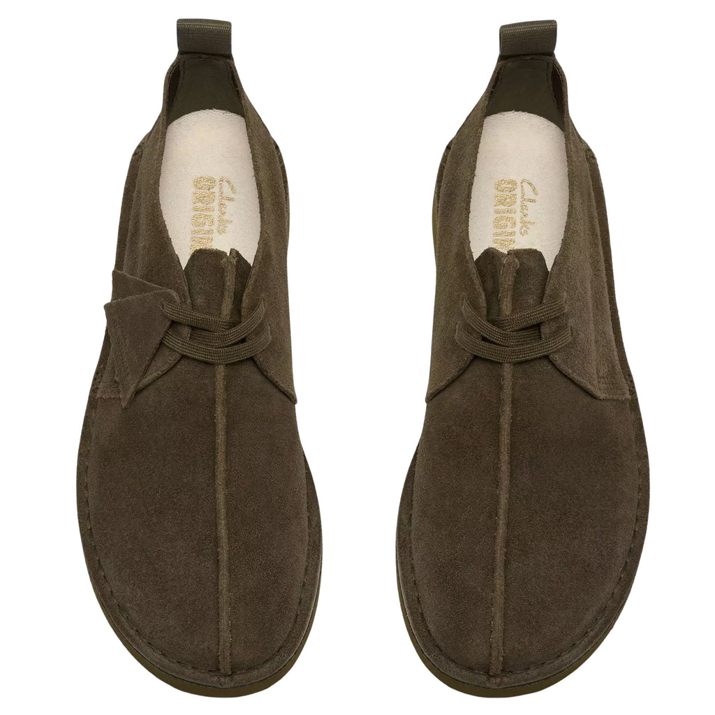 Clarks Originals Desert Treck Shoes - Dark Olive Suede