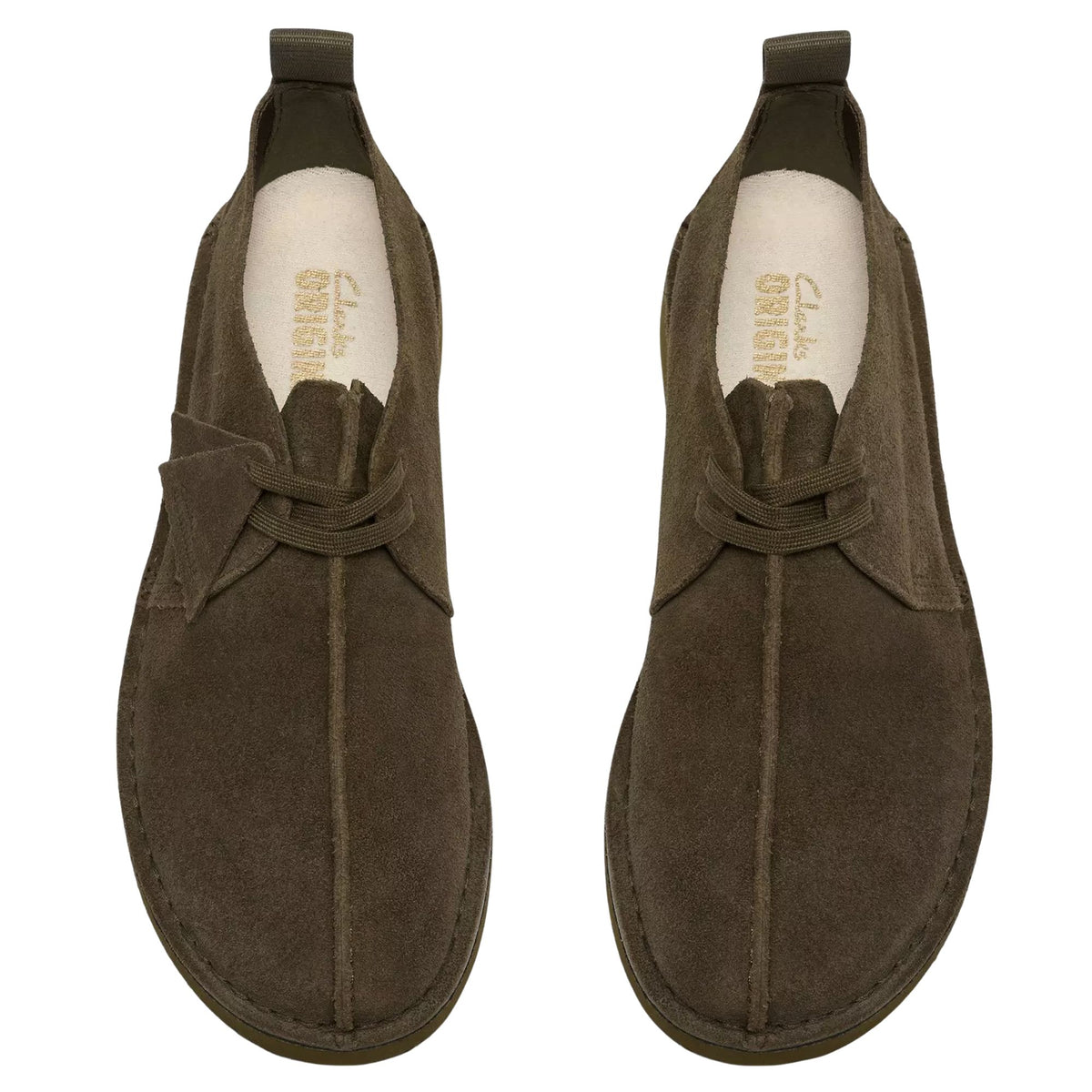 Clarks Originals Desert Treck Shoes - Dark Olive Suede